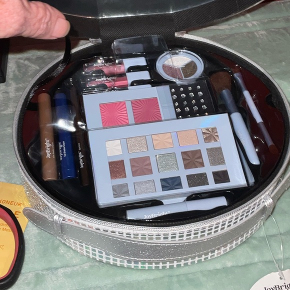 Other - JoyBright Cosmetic Makeup Palette Set in Silver Case - Blue, Pink, Brown Shades